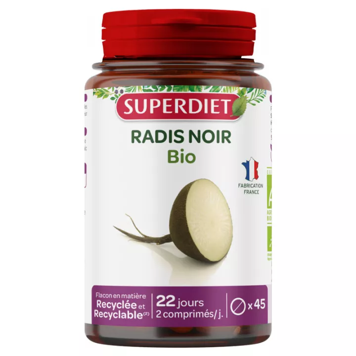 Superdiet Organic Black Radish 45 Tablets