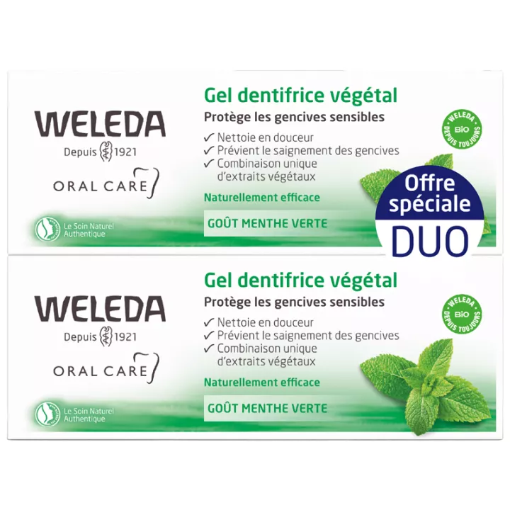 Weleda Oral Care Gel Dentrifrice Végétal 75 ml Duo