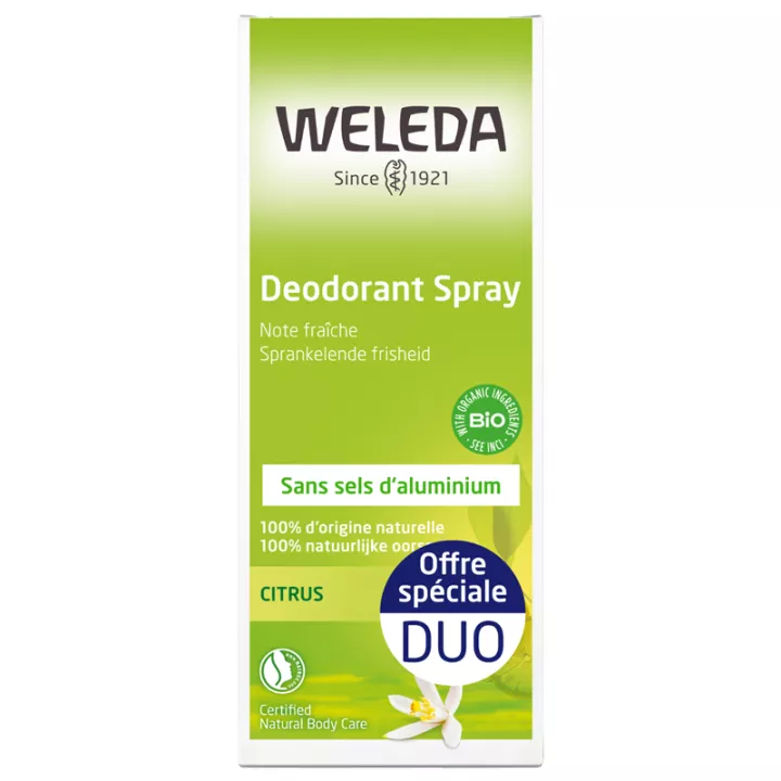 Weleda Citrus Déodorant Spray Note Fraîche 100 ml Duo