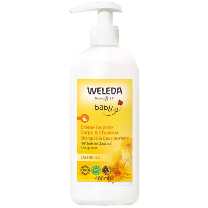 Gel de Banho Orgânico para Cabelo e Corpo Weleda Baby Calendula