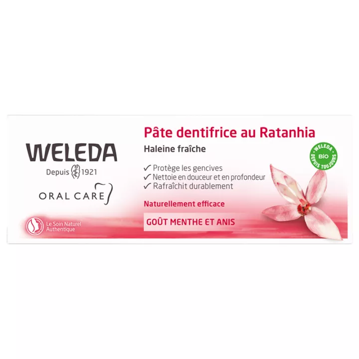 Weleda Oral Care Pâte Dentifrice au Ratanhia Bio 75 ml