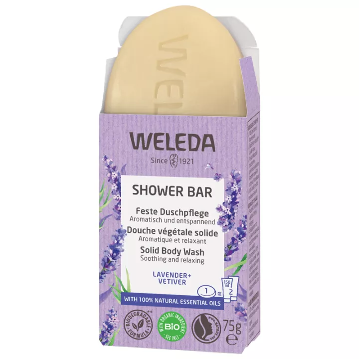 Weleda Shower Bar Douche Végétale Solide Bio 75 g Lavande