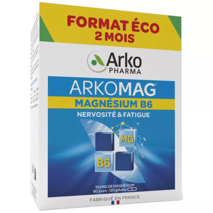 Arkopharma Arkomag Magnesium B6 Nervositeit & Vermoeidheid 120 Capsules