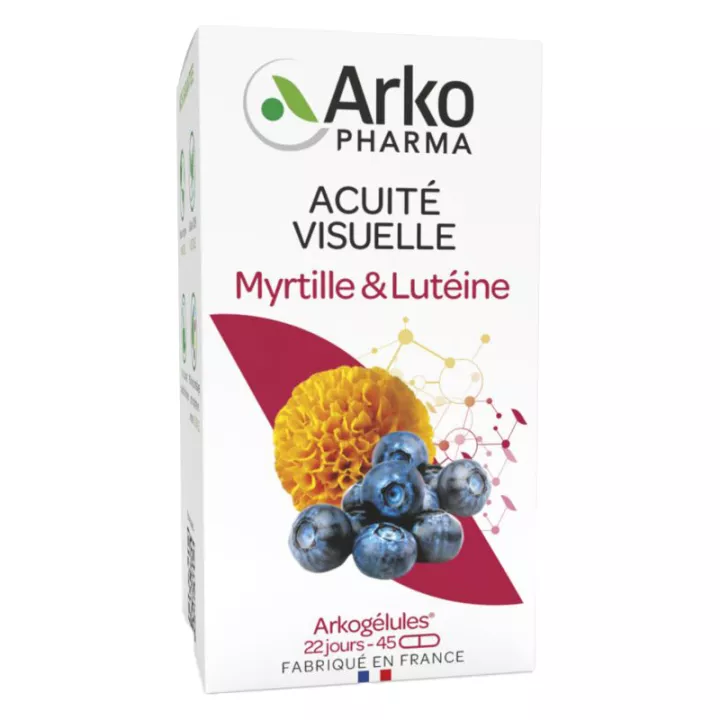 Arkogélules Acuité Visuelle Myrtille et Lutéine 45 gélules