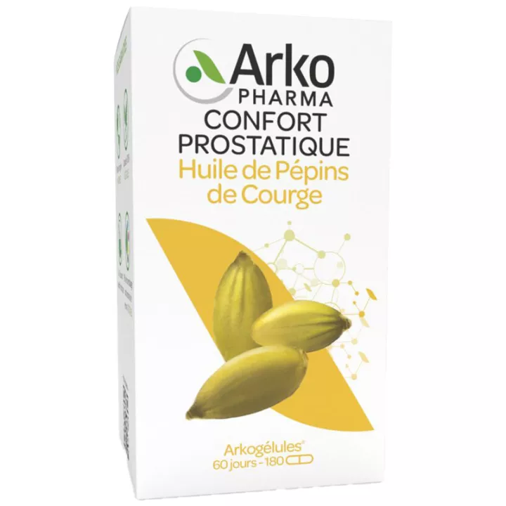 Arkogélules Huile de Pépins de Courge Confort Urinaire Masculin Bio 180 gélules