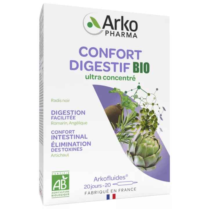 Arkopharma Arkofluide BIO DIGESTIVE COMFORT 20 LAMPADINE 10ml