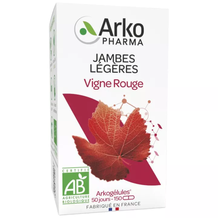 Arkogélules Vigne Rouge Jambes Légères Bio 150 gélules