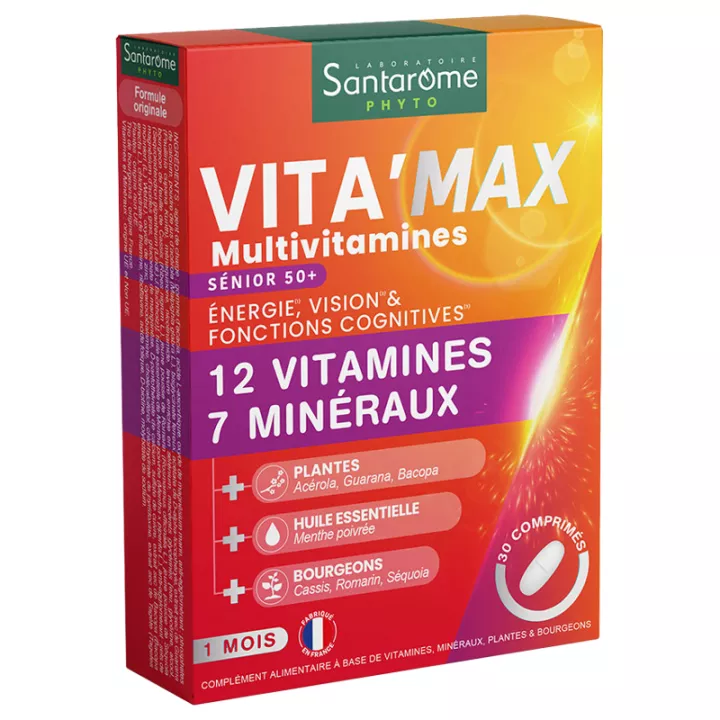 Santarome Vita Max Senior Multivitamínico 50+ 30 Comprimidos