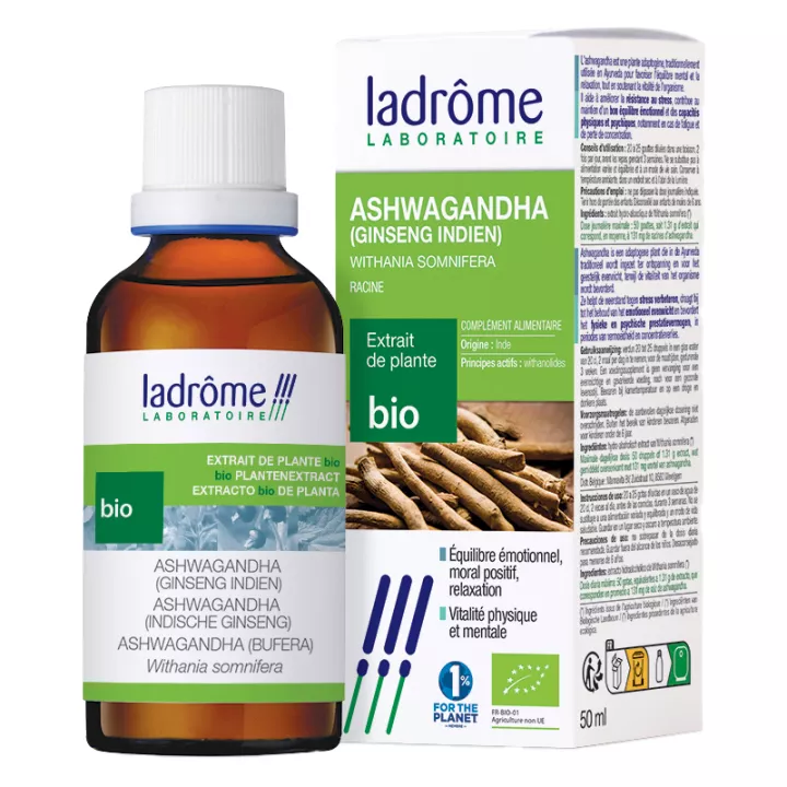 Ladrôme Bio-Ashwagandha-Frischpflanzenextrakte 50 ml