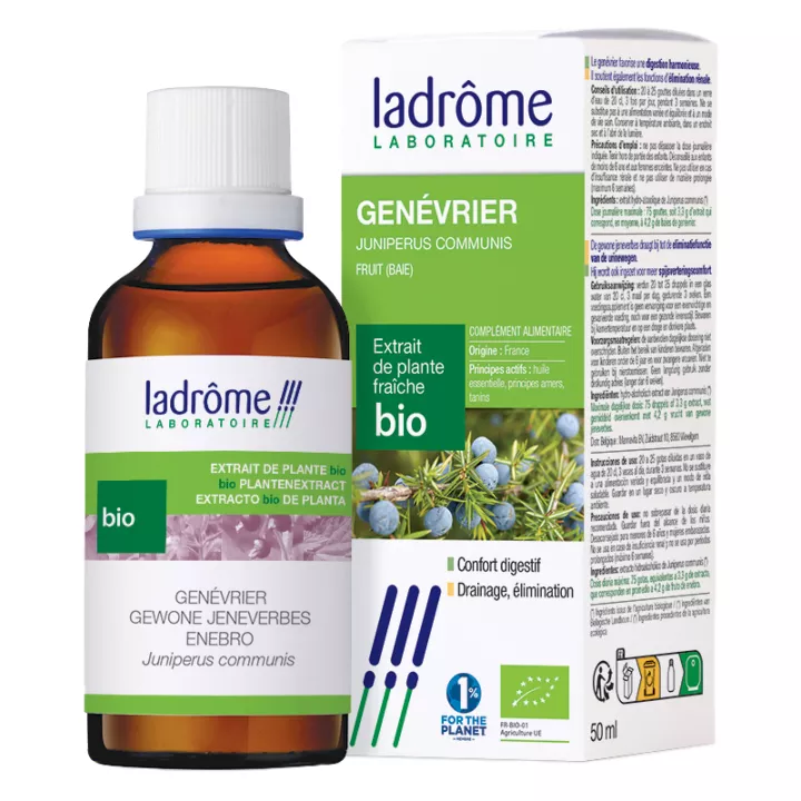 Ladrôme Organic Extractos Vegetales Frescos Enebro 50ml