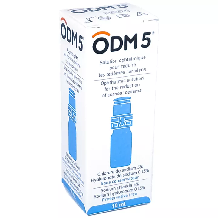 Solução oftálmica ODM 5 para edema da córnea