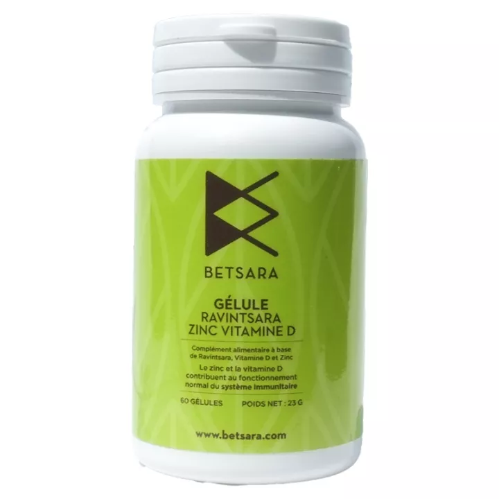 Betsara Gélules Ravintsara Zinc et Vitamine D 60 Gélules