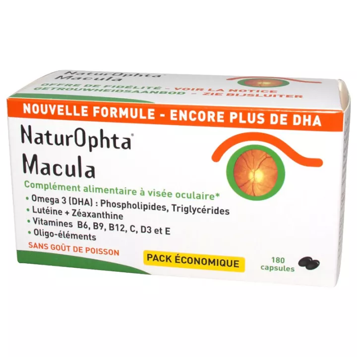 NaturOphta Macula Vieillissement Oculaire 180 capsules