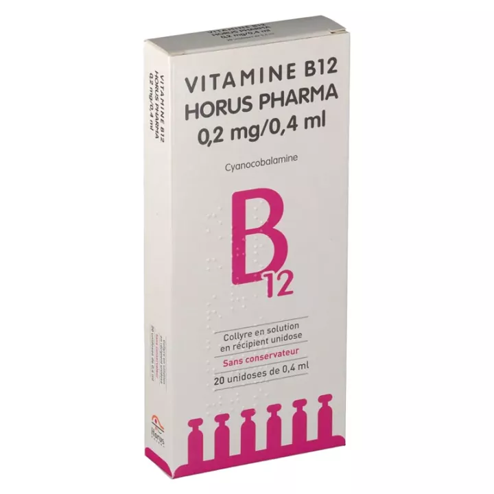 Vitamine B12 0.05% collyre Horus Pharma 20 x 0.4 ml