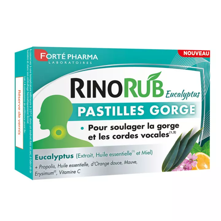 Forté Pharma Rinorub Gola Eucalyptus 20 Pastiglie