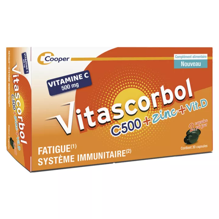 Vitascorbol C 500 Zinco 30 Cápsulas