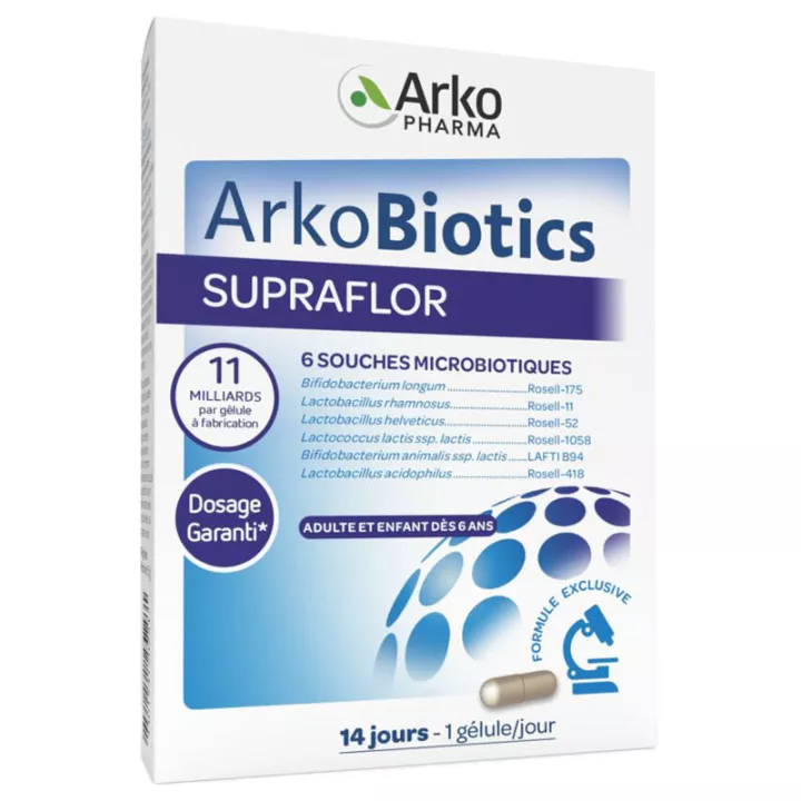 Arkopharma Arkobiotics Supraflor 6 Souches Microbiotiques 14 gélules