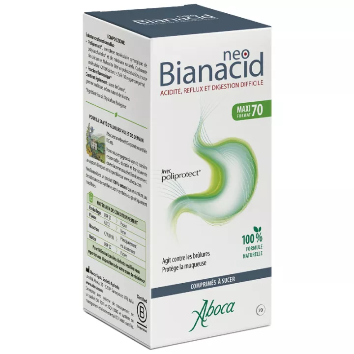 Aboca NeoBianacid Acidité et Reflux 70 comprimés
