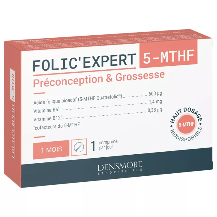 Folic Expert 5-Mthf Préconception & Grossesse Densmore 30 comprimés