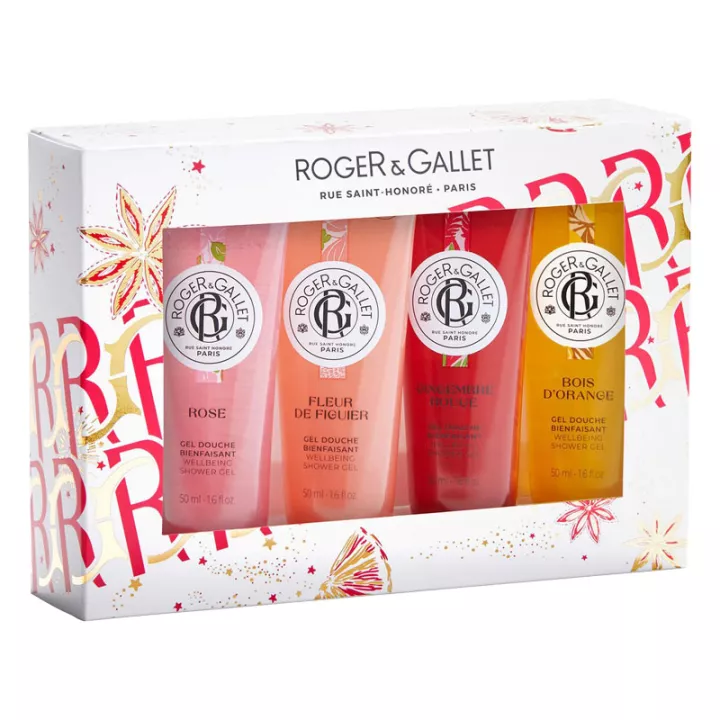 Roger&Gallet Conjunto de géis de banho benéficos 4 x 50 ml