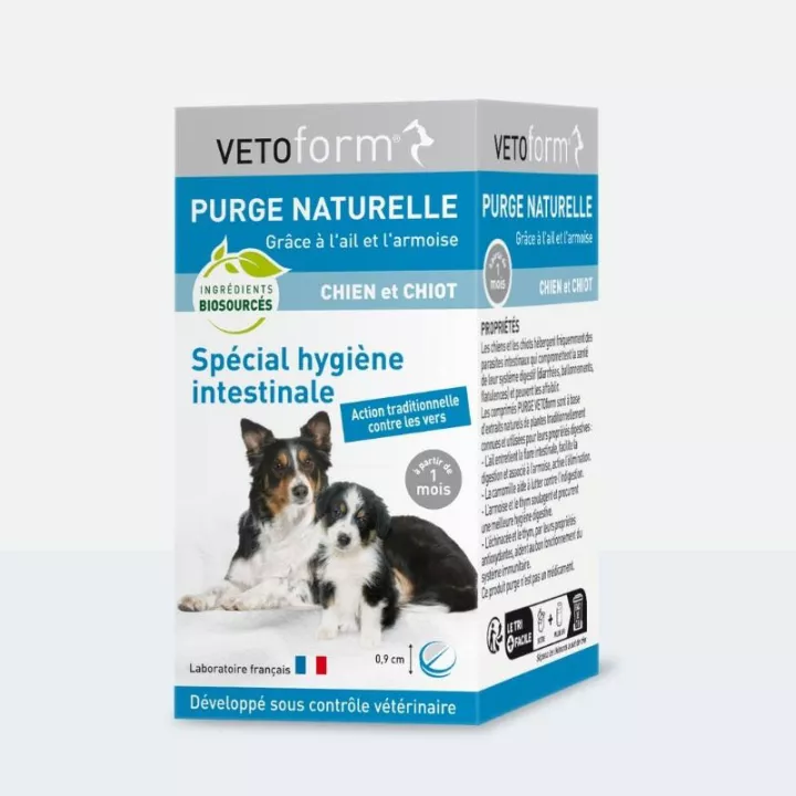 Vetoform Purge Naturelle Chien et Chiot 50 comprimés