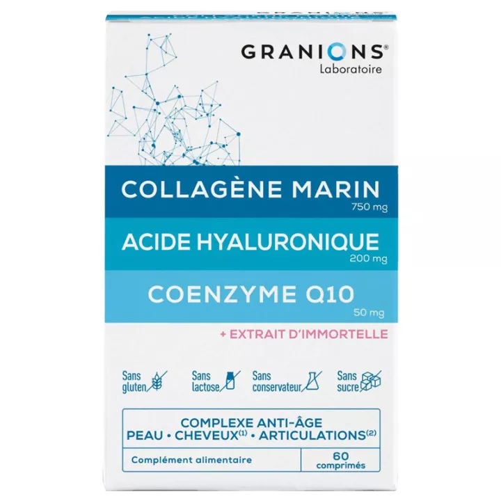 Granions Complexe Collagène, Acide Hyaluronique & Coenzyme Q10 60 Comprimés