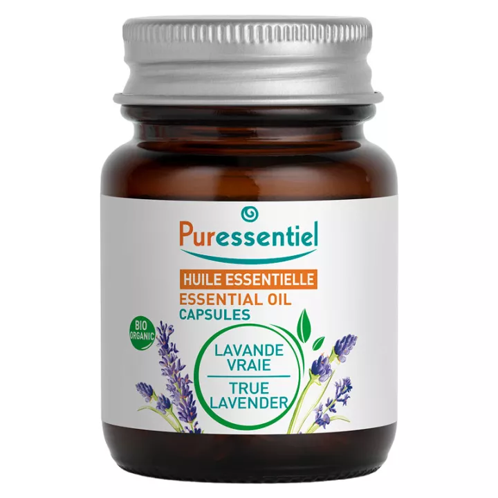 Puressentiel Aceite Esencial Orgánico Lavanda Verdadera 60 Cápsulas