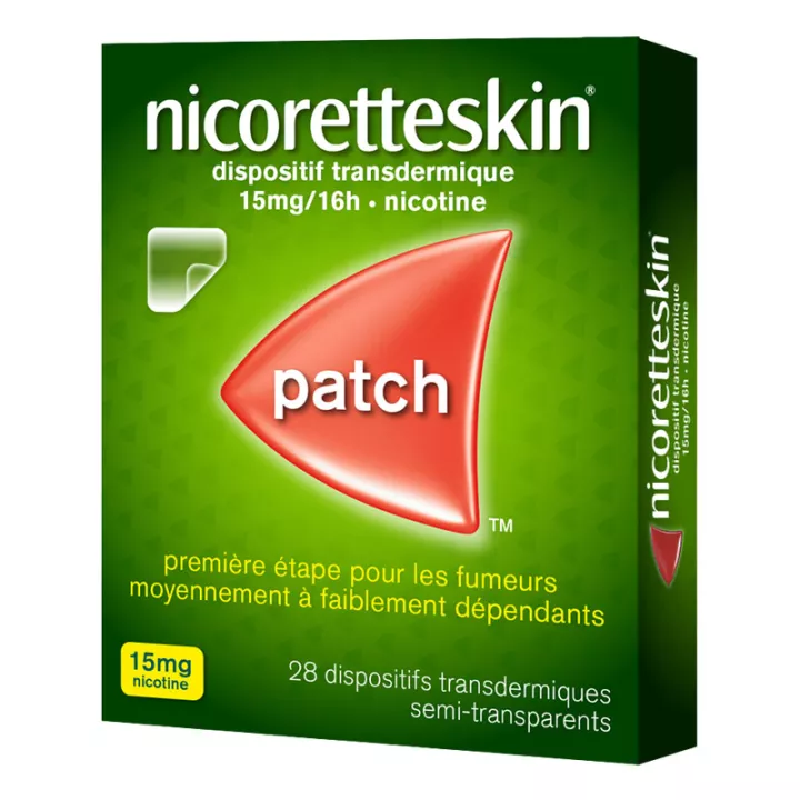 NicoretteSkin Patch 15mg/16h Transdermale Vorrichtung
