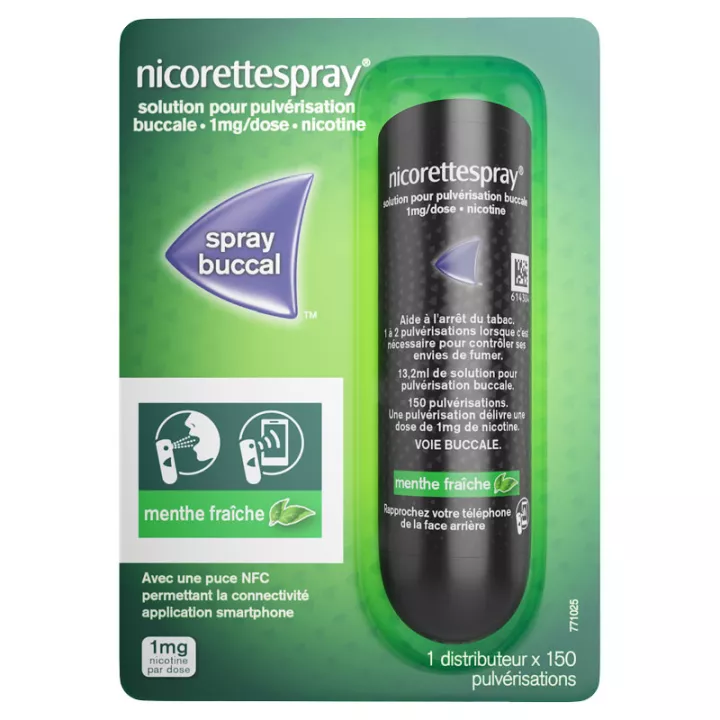 Nicorette Spray Buccal 1mg/Dose Solution Bucale 150 Menthe