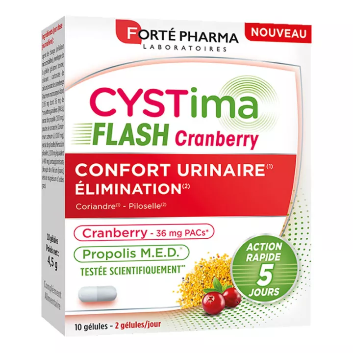 Forté Pharma Cystima Cranberry Flash 10 capsule.