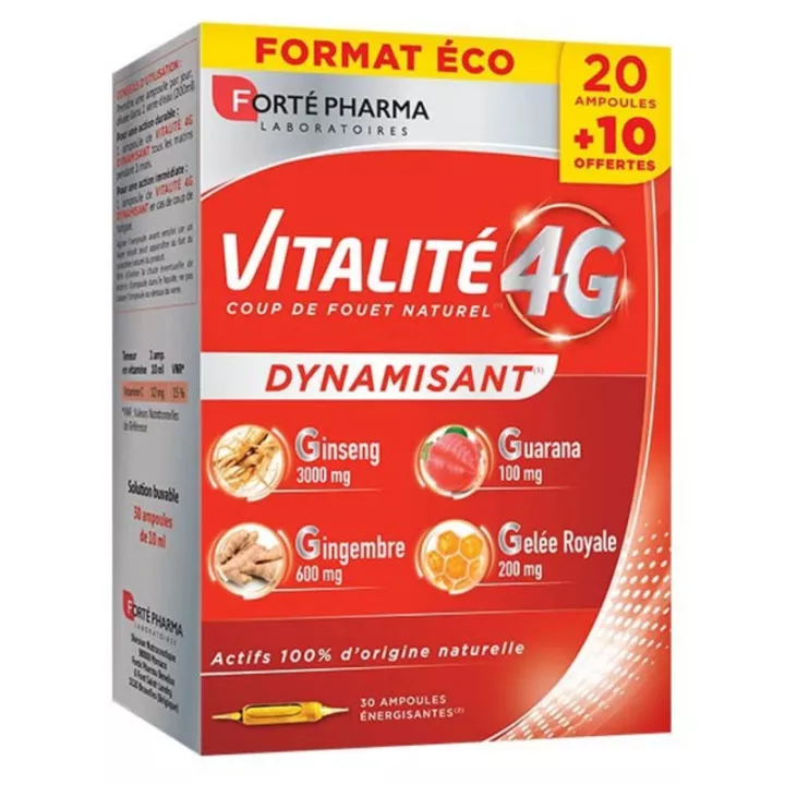 Forté Pharma Vitalité 4G Энергизирующие ампулы