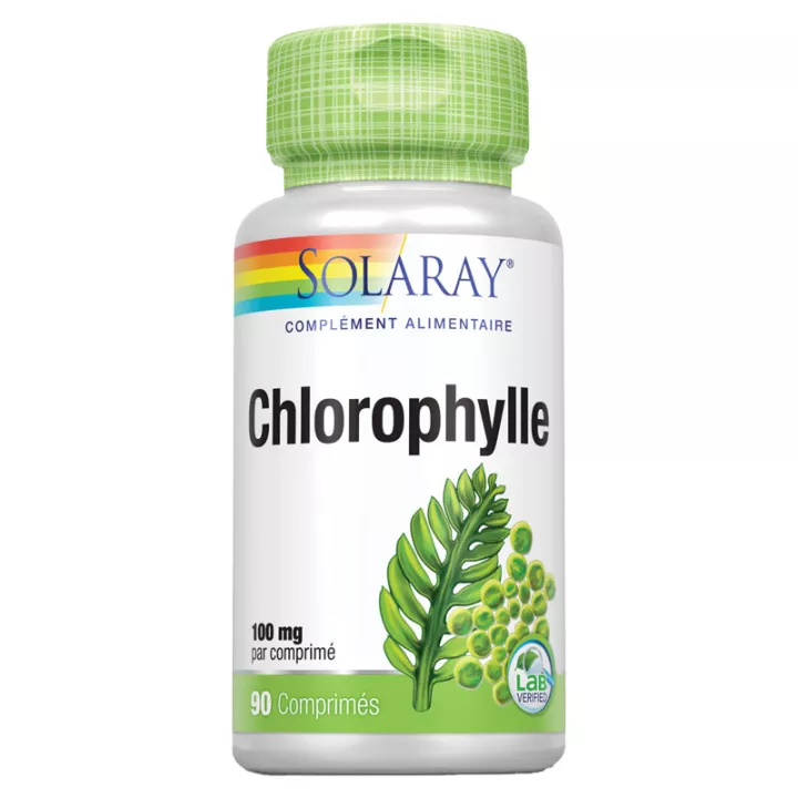 Solaray Chlorophylle 100 mg 90 Comprimés