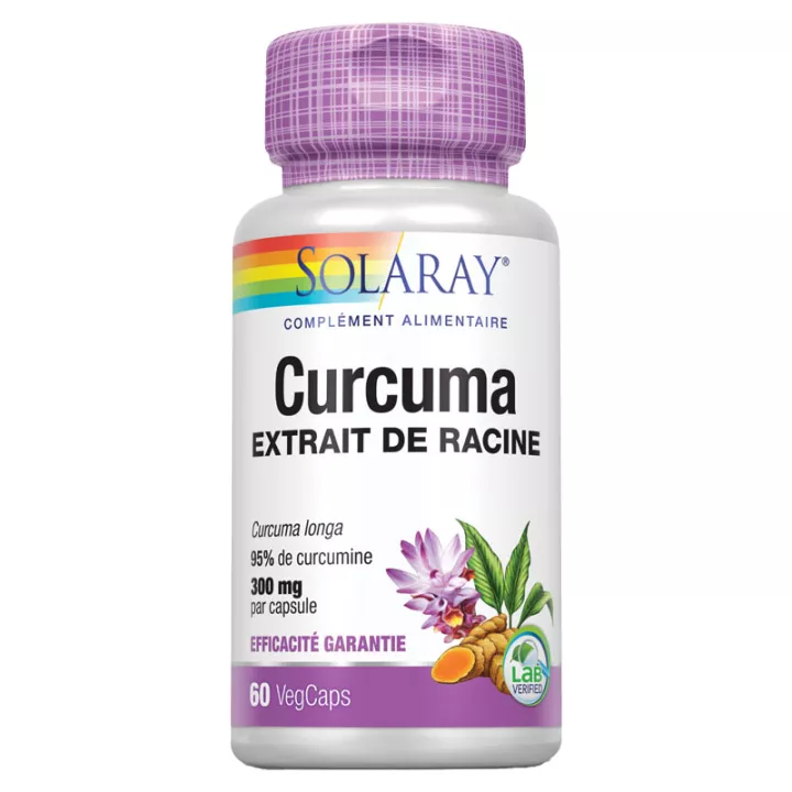 Solaray Curcuma Extrait de Racine 300 mg 60 capsules
