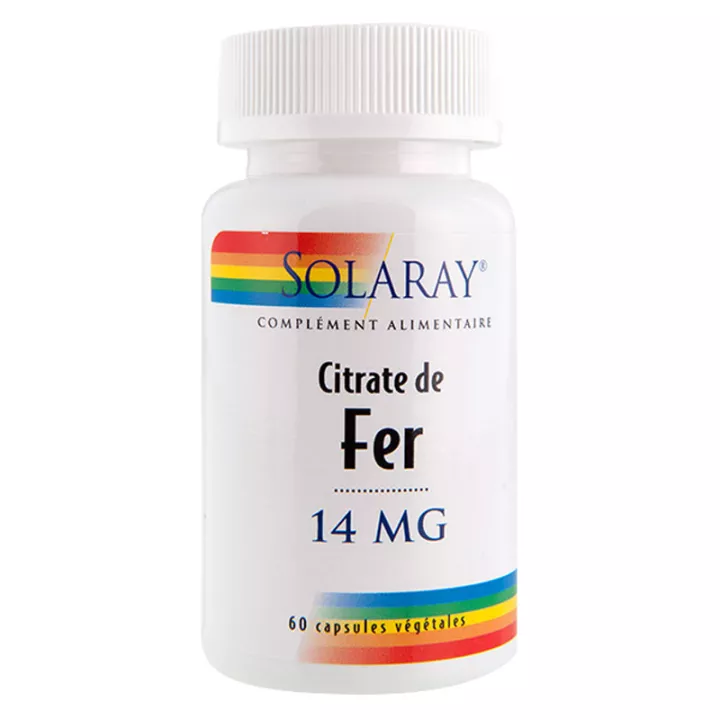 Solaray IJzercitraat 14 mg 60 capsules