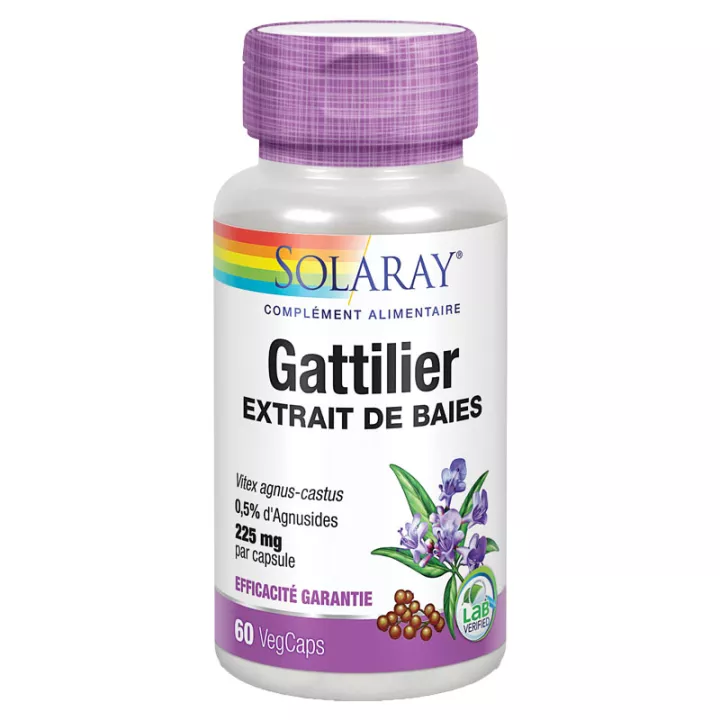 Solaray Extrait de Baies Gattilier 60 gélules