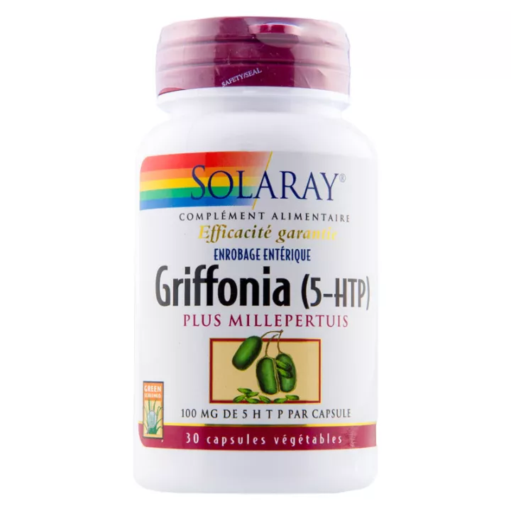 Solaray Griffonia Plus Hierba de San Juan Estandarizada a 100 mg de 5 HTP 30 cápsulas