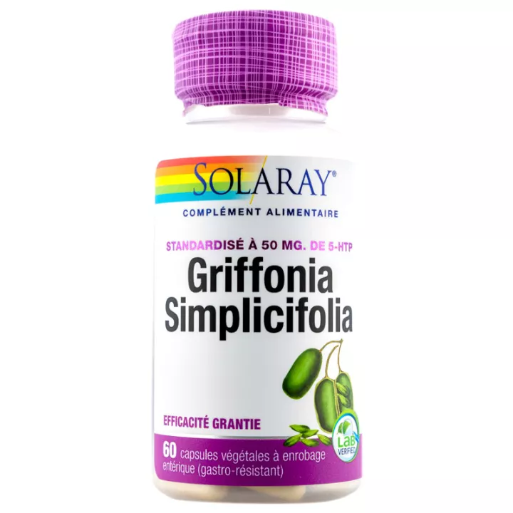 Solaray Griffonia Simplicifolia Padronizado em 50 mg de 5 HTP 60 cápsulas
