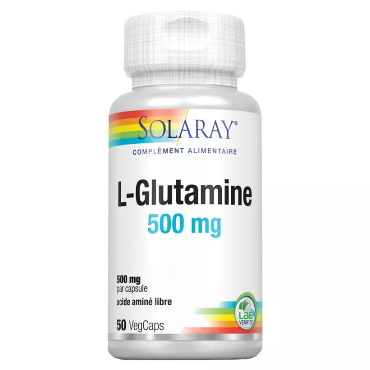 Solaray L-Glutamin 500 mg 50 vegetarische Kapseln