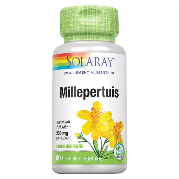 Solaray Millepertuis Partie Aérienne 230 mg 60 gélules