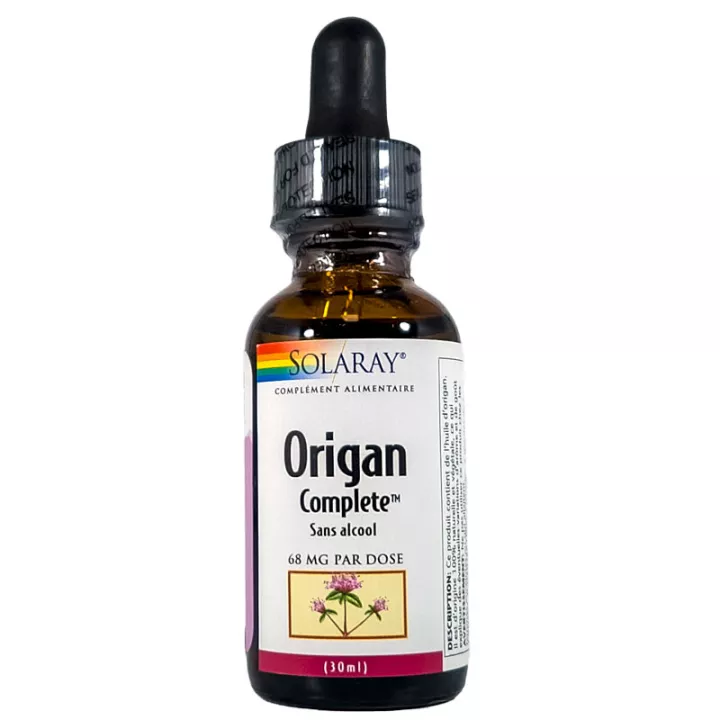 Solaray Orégano Completo 68 mg Sem Álcool 30 ml