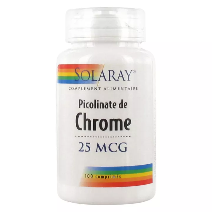 Solaray Picolinate de Chrome 100 comprimés