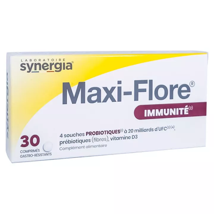Synergia Maxi-Flore Immunität Probiotika Prebiotika Vitamin D3 30 Tabletten