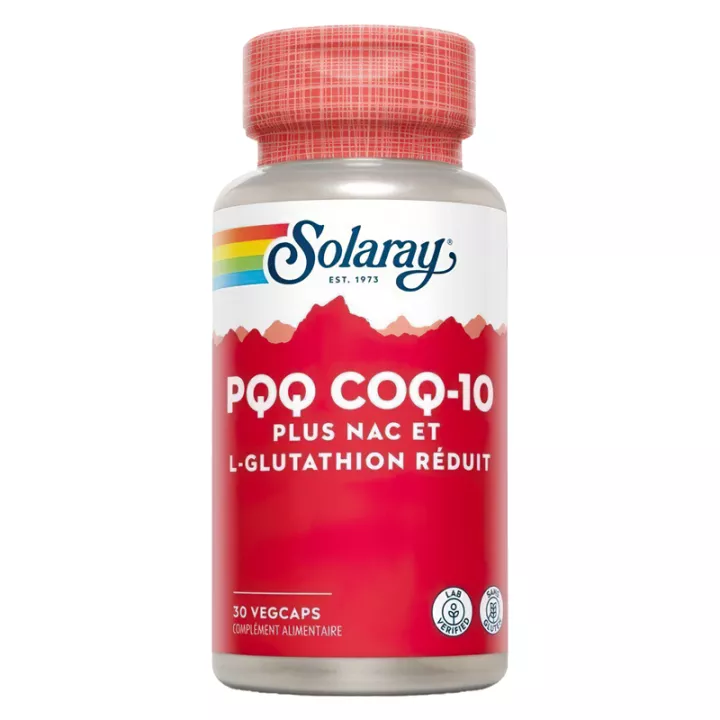 Solaray PQQ Coq10 Plus Nac e L-Glutationa 30 Cápsulas