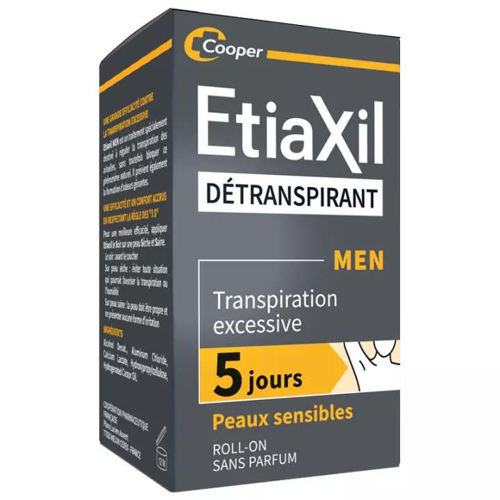 Etiaxil Men Détranspirant Peau Sensible Roll-On 15 ml