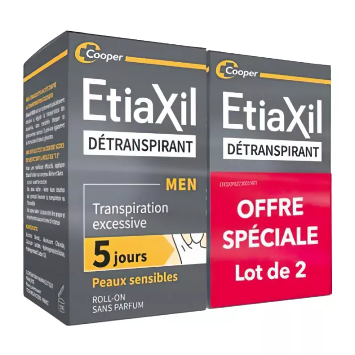 Etiaxil Men Détranspirant Peau Sensible Roll-On 15 ml