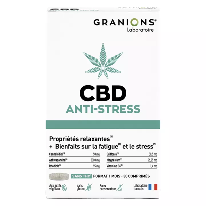 Granions CBD Relajante Estrés y Fatiga 30 Comprimidos