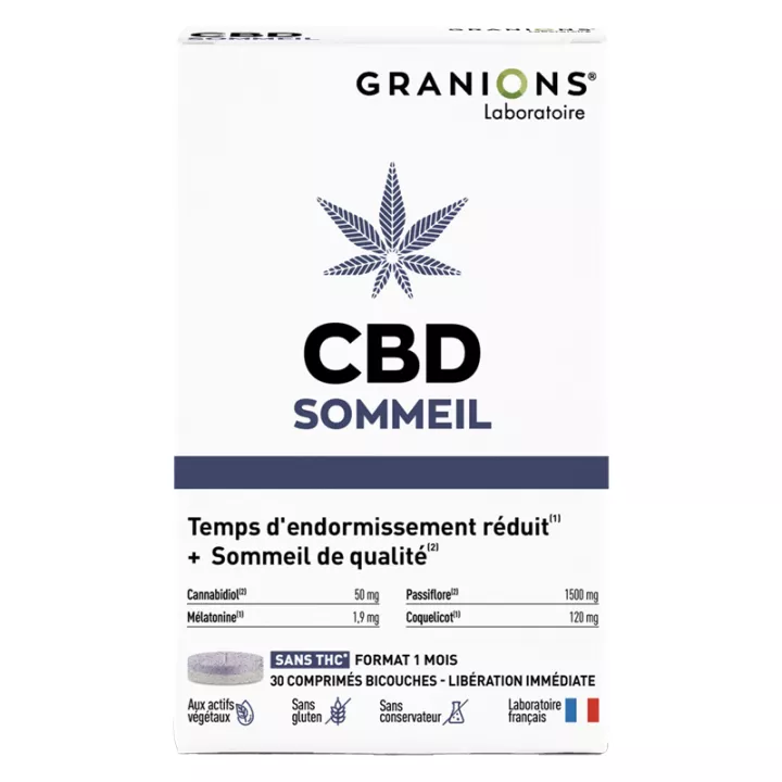 Granions CBD Reposant Sommeil 30 Comprimés