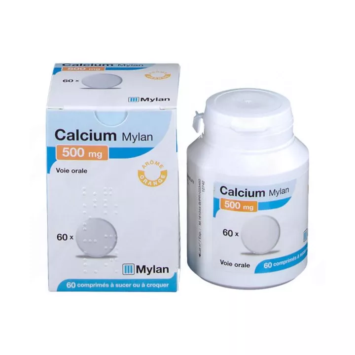 Calcium Mylan 500 mg 60 Comprimés