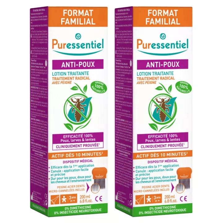 Puressentiel Trattamento antipidocchi Lozione + Pettine