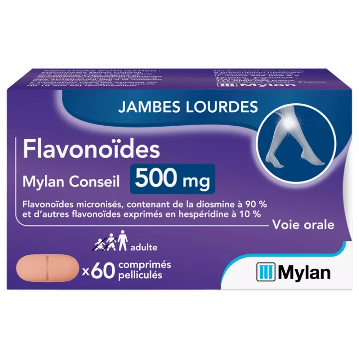 Mylan Viatris Conseil Flavonoids 500 mg Heavy Legs 60 comprimidos